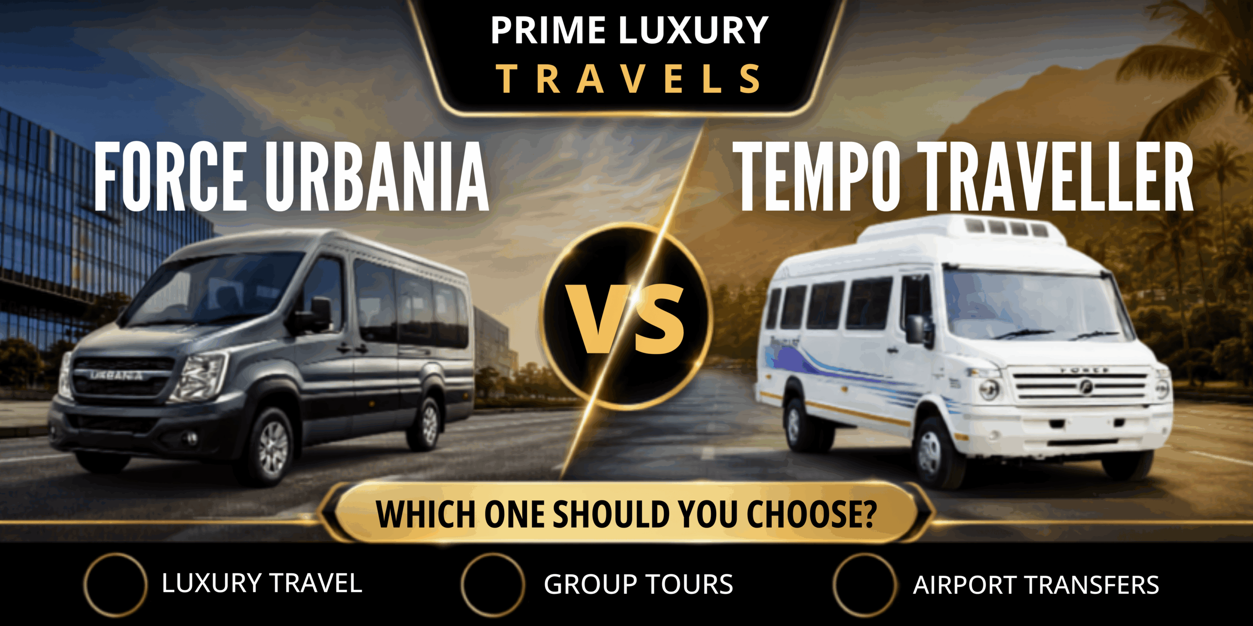 Force Urbania vs Tempo Traveller comparison for group travel in India