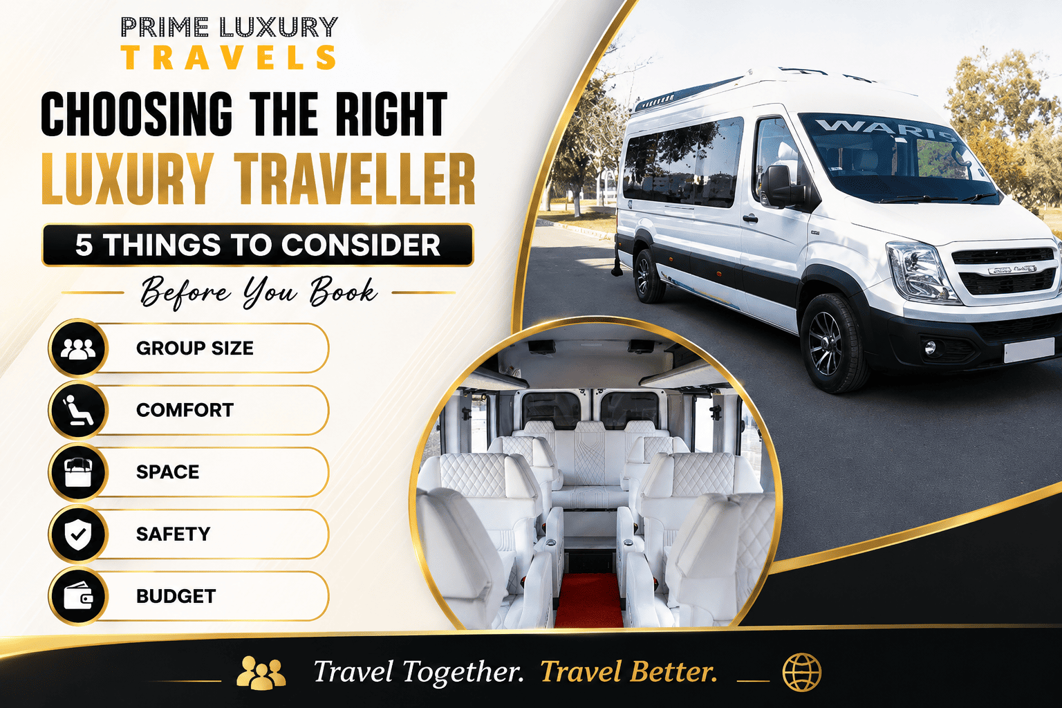 Luxury Tempo Traveller Seating for Long Road Trips